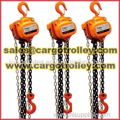 Manual chain hoist pictures and details