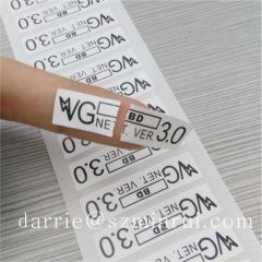 Wholesale destructible labels .self adhesive paper fragile tamper proof seal labels stickers with logo printing