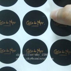Black Round 30mm Customized Sticker Common Adhesive Business Use Label