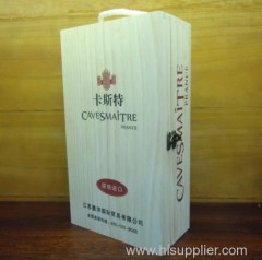 Pine wood wine box for single-side or double-side packaging