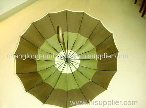 Auto open Straight umbrella with rubber handle