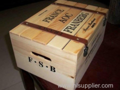 Top grade pine wood Double-side Red Wine Box