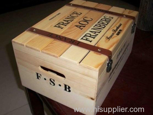 Top grade pine wood Double-side Red Wine Box