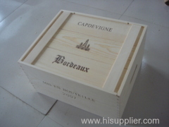 Top grade pine wood Double-side Red Wine Box