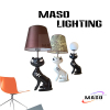 Decorative Resin Animal Table Lamp 3w LED E27 Bulb Black Color Cat lamp Stand