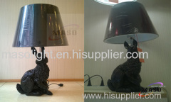 Modern Resin Aniaml Table Lamp Rabbit Stand MS T3003 CE approval Wire E27 Base