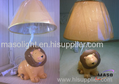 MASO Cute Cartoon Animal Table Lamp Lion Stand for Child Study room bedroom MS T3018