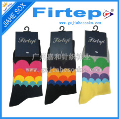 Good quality fresh color casual men's socks China men's socks manufacture