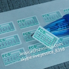 China Wholesaler offer Custom Destructible Vinyl Label Tamper Evident Security Self Adhesive Destructible Sticker