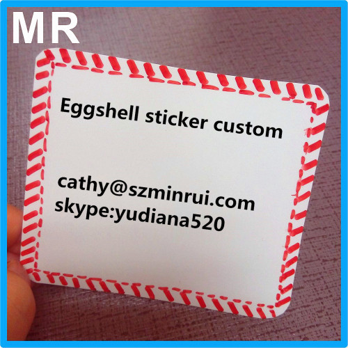 Mutli color border blank eggshell graffiti stickers printng custom