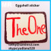 permanent adhesive blank eggshell sticker