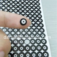 Custom round black warranty screw adhesive labels security destructible labels sticker for tam evident labels