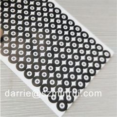 Custom round black warranty screw adhesive labels security destructible labels sticker for tam evident labels