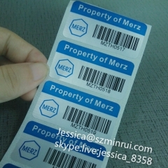 Professional Design Metal Waterproof Barcode Label Sticker Promotional Sticker Printing Barcode Sticker Label