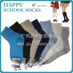 OEM service solid color school socks cotton uniform student socks