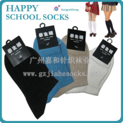 OEM service solid color school socks cotton uniform student socks