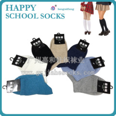 OEM service solid color school socks cotton uniform student socks