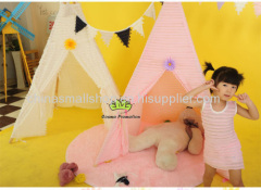 Kids girls Play Room Indian Wood Tent Indoor Outdoor Princess White Lace Teepee wigwarm