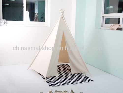 Baby Children kids Wood Tent Toys Play House Cotton Tent Princess style Game House Indian Teepee