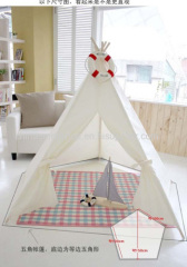 Baby Children kids Wood Tent Toys Play House Cotton Tent Princess style Game House Indian Teepee