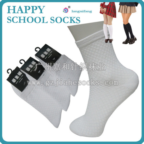 Thin mesh school socks cotton white student socks
