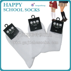 Summer thin mesh breathable school socks from children socks manufacture