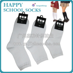 Summer thin mesh breathable school socks from children socks manufacture