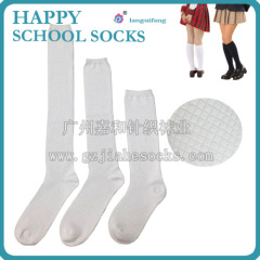 Summer thin mesh breathable school socks from children socks manufacture