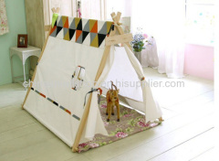 Chrismas Gift Children Girl Indian wood Tent Teepee Wigwam Cotton Girl Play Game House