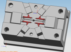 three way inject site plastic injection moulds