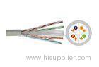 Outdoor Indoor PVC / LDPE CAT5E Lan Cable Solid 24awg 4P 0.50mm Copper