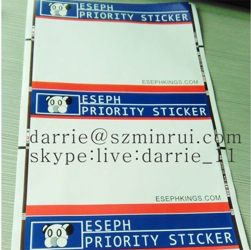 Blank pattern Eggshell stickers .tamper evident labels with adhesive destructible paper fot graffiti