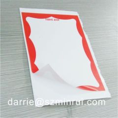 Custom any blank pattern printing for adhesive eggshell stickers .tamper evident labels with destructible paper