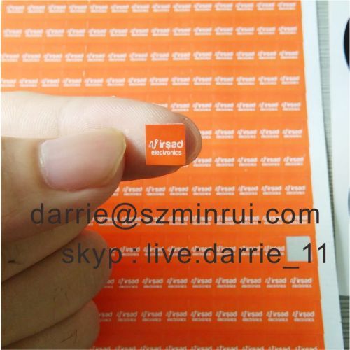 The largest manufacturers of Destructible vinyl paper in China Custom various tamper proof seal labels for you .