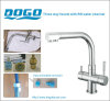 Three way kitchen faucet in chrome finished