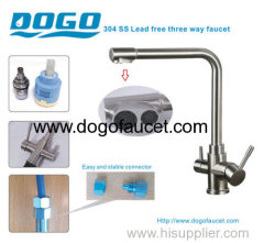 304 stainless steel faucet Two handle kitchen faucet