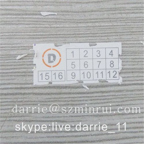 custom 22X10mm destructible with date fragile Destructible Lable materials for tamper evident