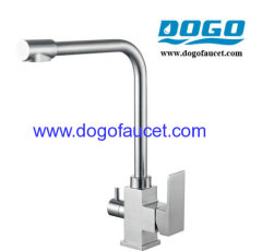 square type 3 way kitchen faucet stainless steel