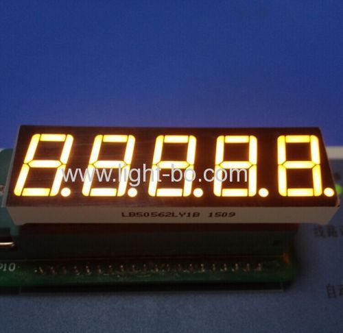 Ultra bright white 5 Digit 14.2mm 7 Segment LED Display Common Anode for Process Control