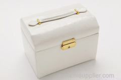Croco PU leather Jewelry Box /3 layers and 2 drawers of Jewelry Box