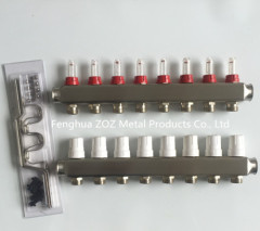 8 Port Stainless Steel Underfloor Heating Flow Meter Manifold