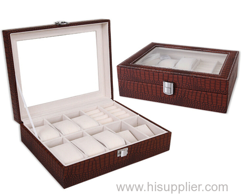 High grade Croco PU Collection Box for Watch and Jewelry