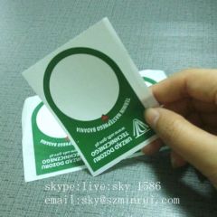 Custom Size Shape Pattern Print Outdoor Use Shell Sticker Vinyl Destructible Eggshell Stickers