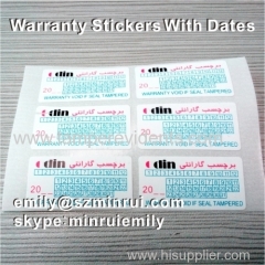 Custom Anti-counterfeit Warranty Void If Seal Broken Stickers