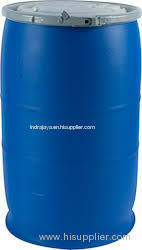 30 Gallon Blue Open Head Straight Sided Plastic Drum with Fittings and Lever Lock