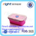2015 FDA& LFGB four size Promotional Collapsible Silicone Lunch Box
