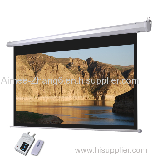 High Quality HD 3D Electric Projection Screen with Remote Control Home Cinema