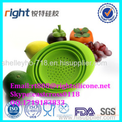 silicone rubber food strainer vegetable kitchen basket strainer