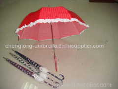 AUTO OPEN STRAIGHT UMBRELLA WITH LACE