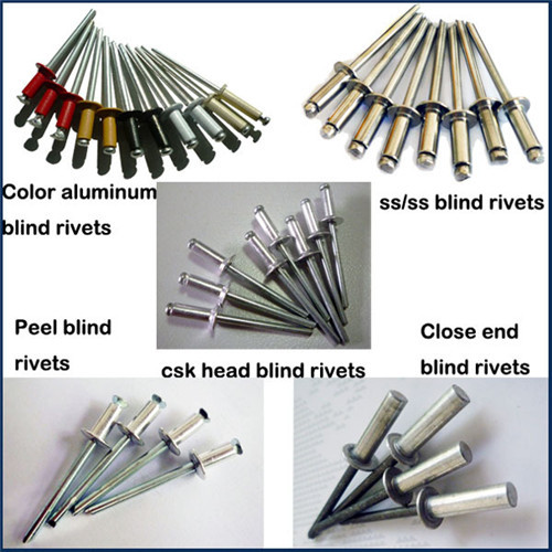Aluminium steel open type round head blind rivet